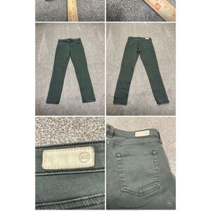 AG Adriano Goldschmied womens The Prima Ankle Cigarette Leg green Jeans Size 27R